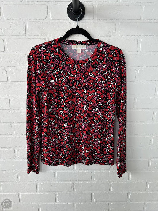 Top Long Sleeve By Michael By Michael Kors In Red, Size: S