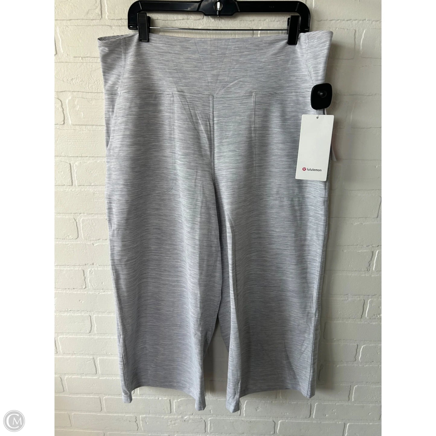 Athletic Pants By Lululemon In Grey & White, Size: 18