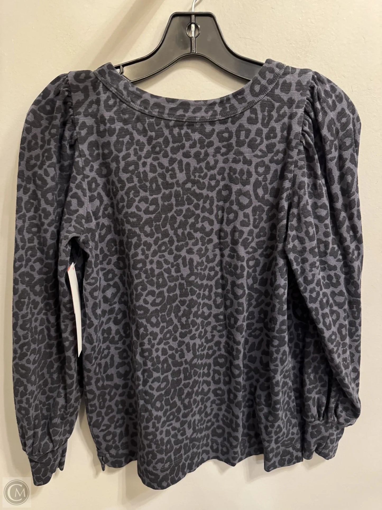 Top Long Sleeve By Loft In Black & Grey, Size: Xs