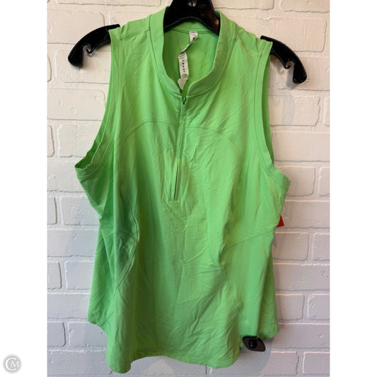 Athletic Tank Top By Lululemon In Green, Size: L