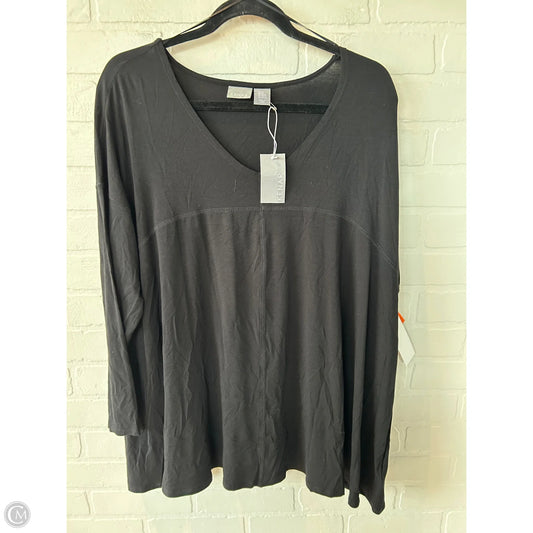 Top Long Sleeve By Kenar In Black, Size: 2x