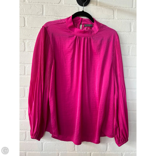 Top Long Sleeve By Vince Camuto In Pink, Size: Xl