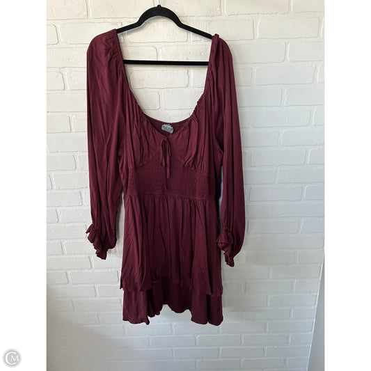 Tunic Long Sleeve By Cmc In Red, Size: 3x