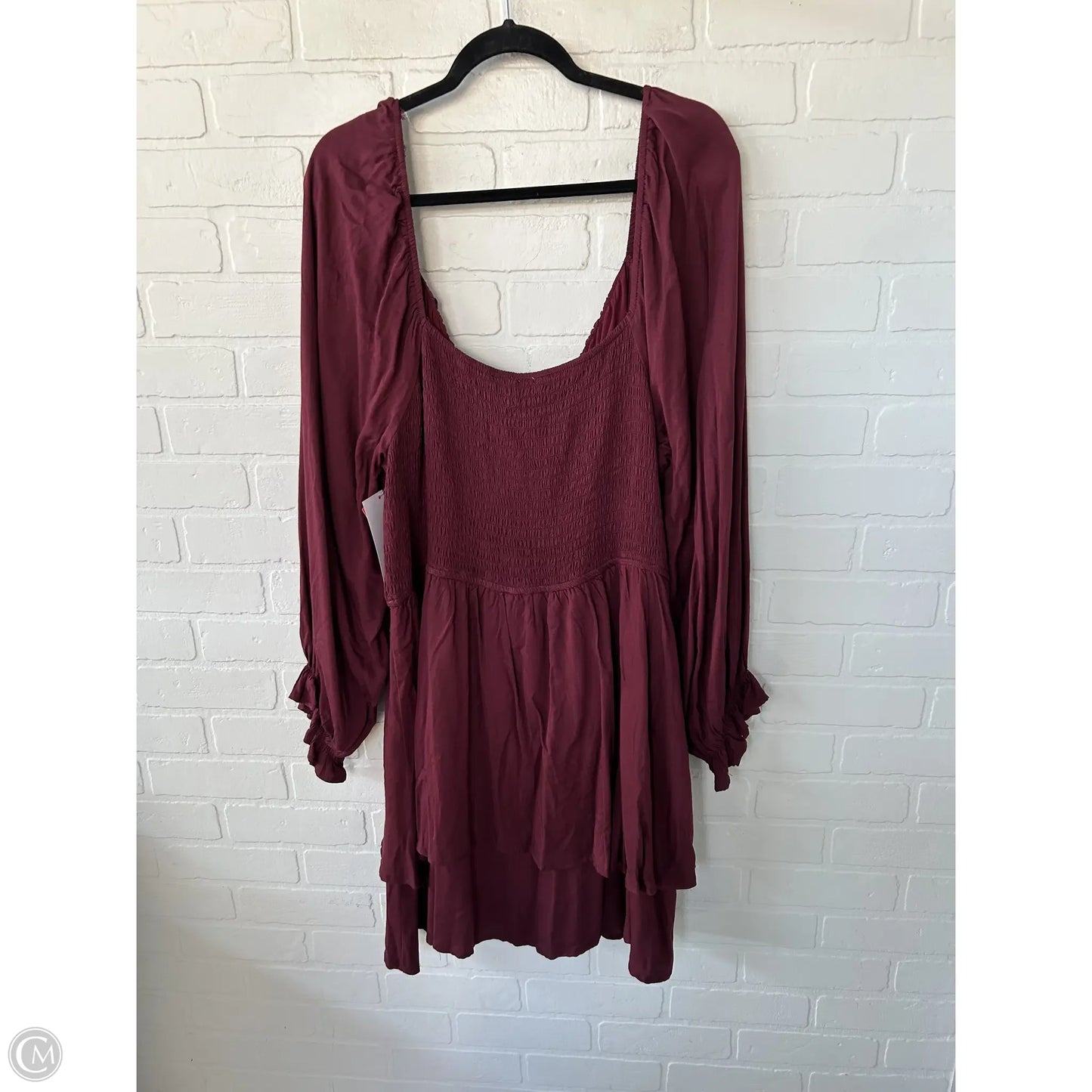 Tunic Long Sleeve By Cmc In Red, Size: 3x