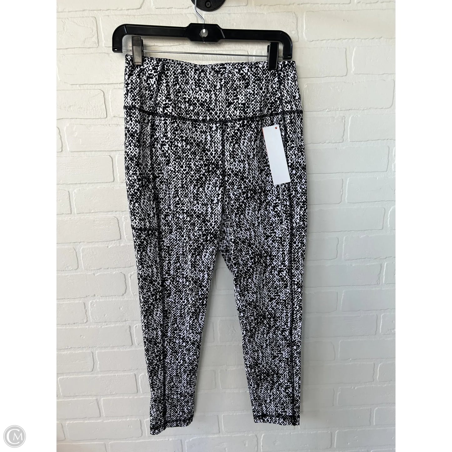 Athletic Leggings By Talbots In Black & White, Size: 8p