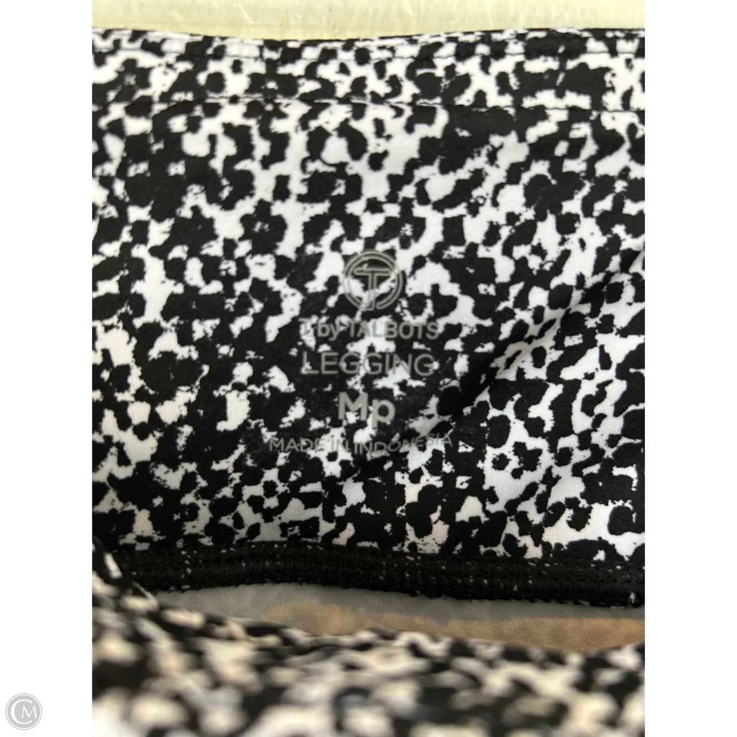 Athletic Leggings By Talbots In Black & White, Size: 8p