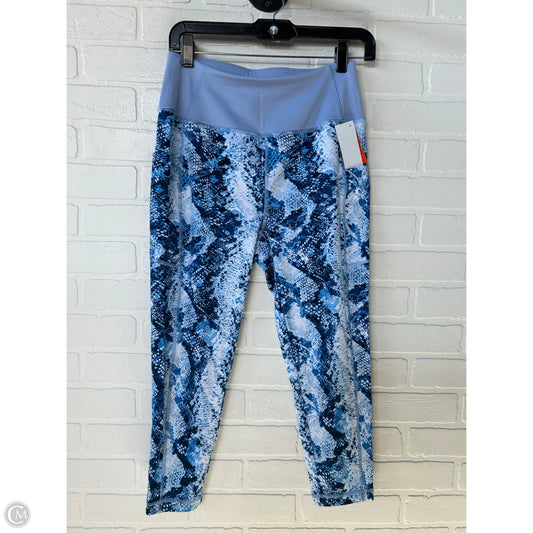 Athletic Leggings By Talbots In Blue & White, Size: 8p