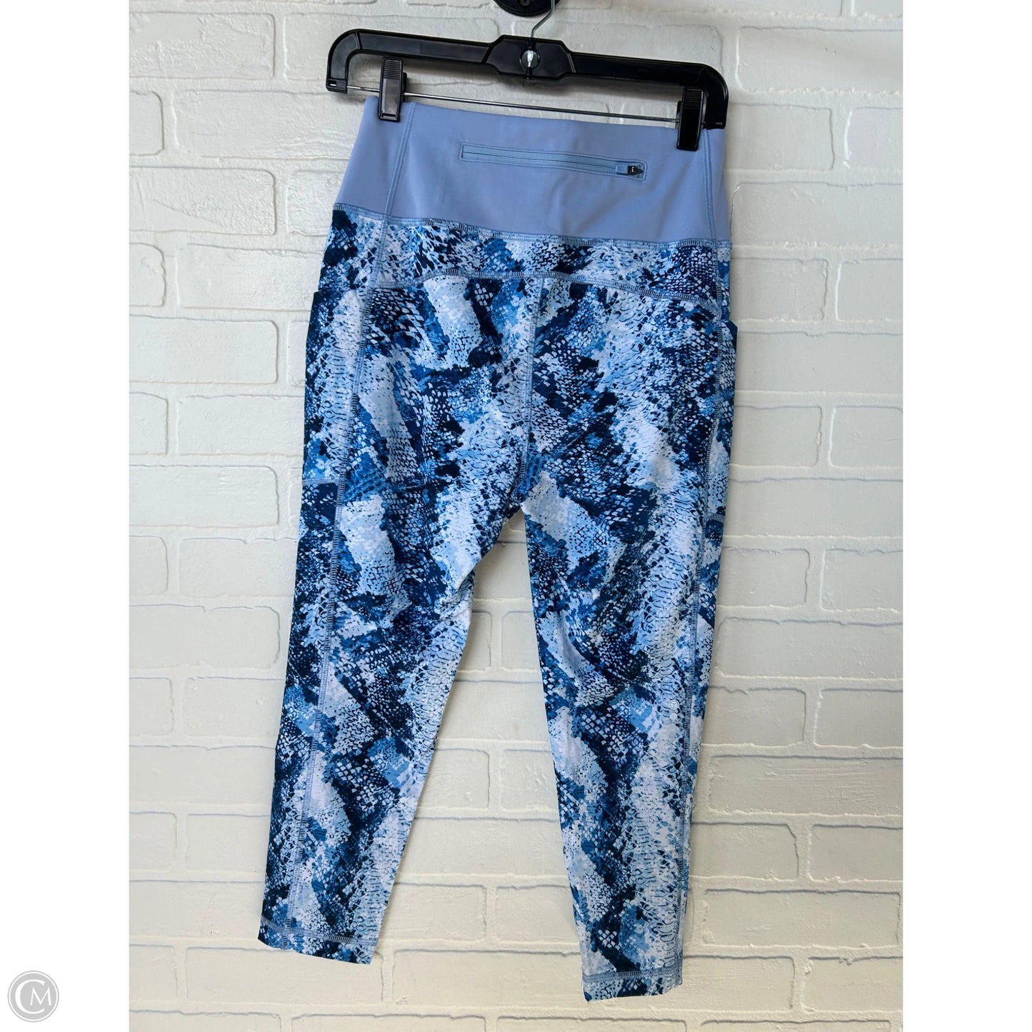 Athletic Leggings By Talbots In Blue & White, Size: 8p