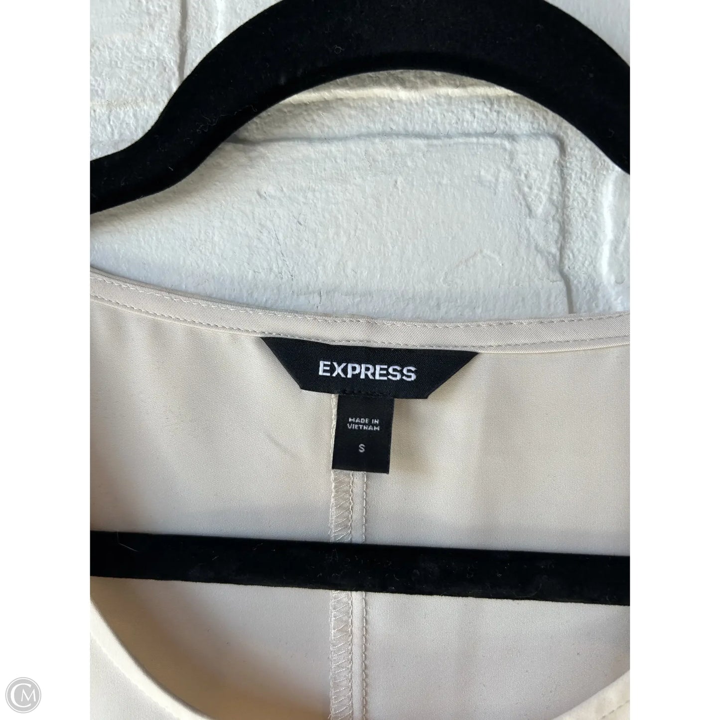 Top Sleeveless By Express In Cream, Size: S