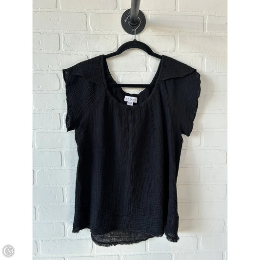 Top Short Sleeve By Velvet In Black, Size: S