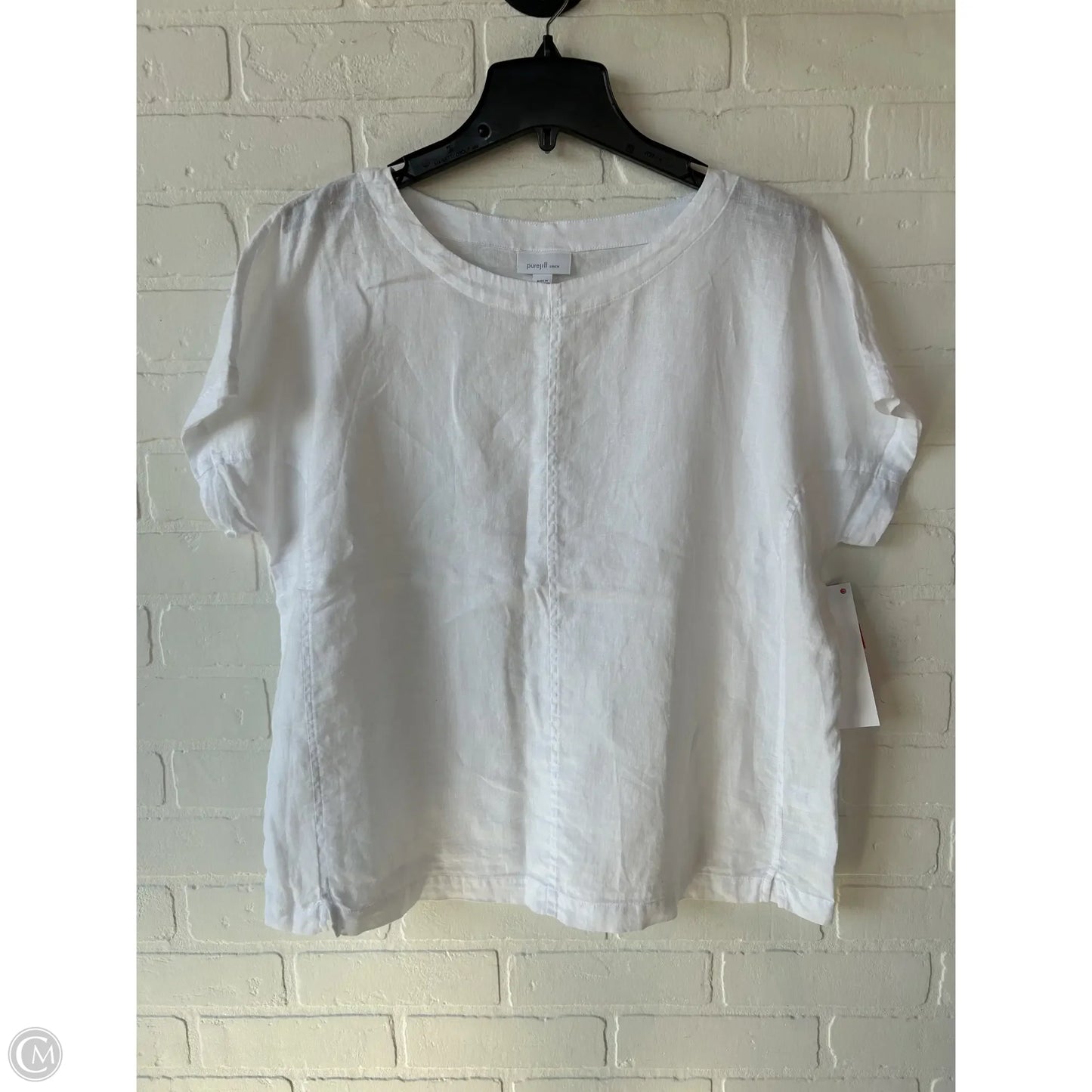 Top Short Sleeve By Pure Jill In White, Size: M