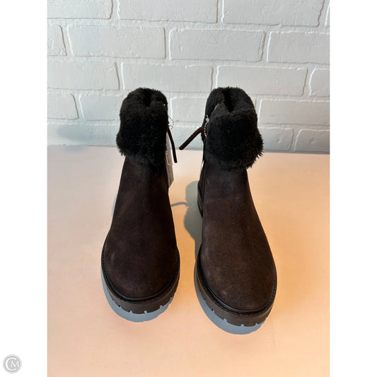 Boots Ankle Flats By cougar KENDAL FAUXFUR In Brown, Size: 8