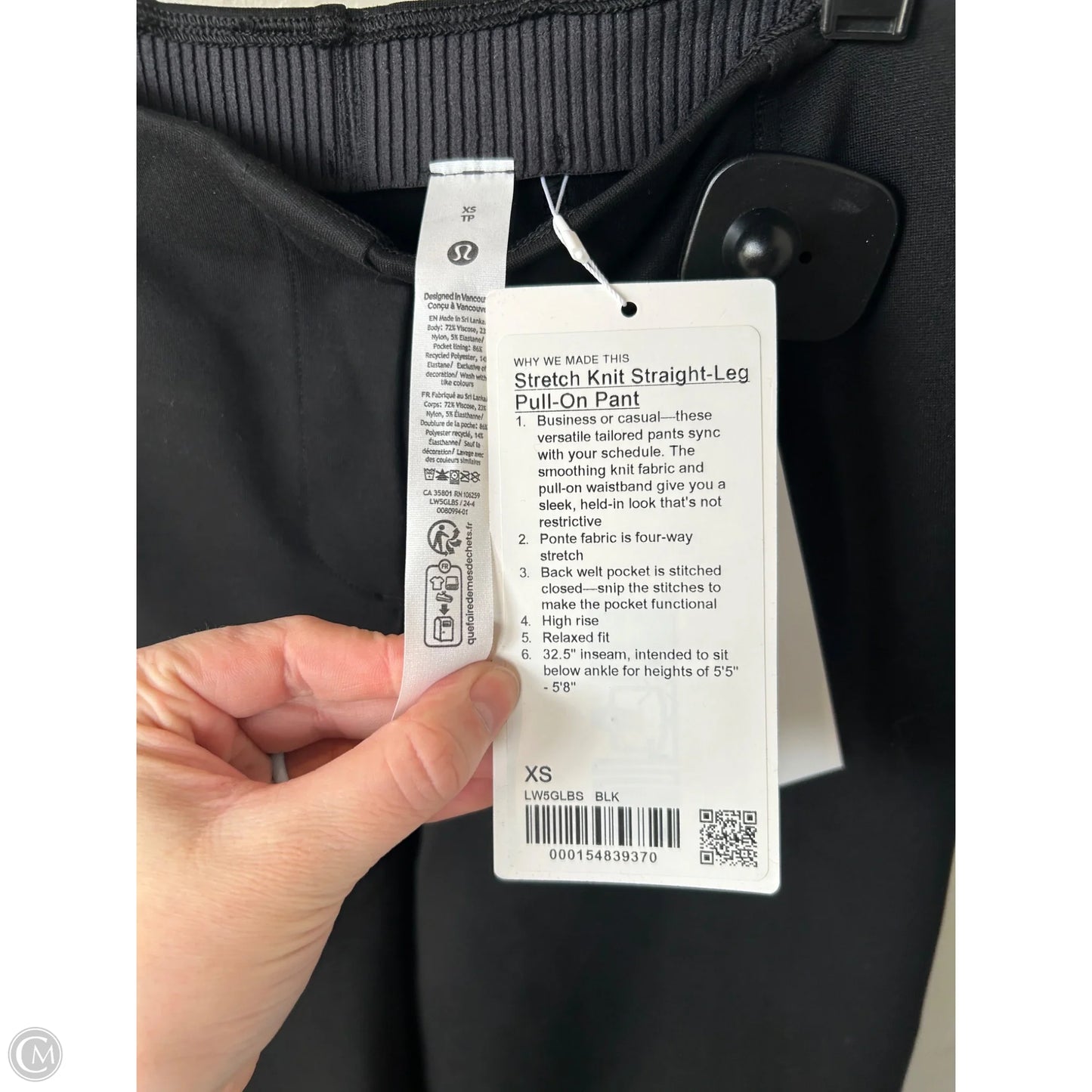 Athletic Pants By Lululemon In Black, Size: 0