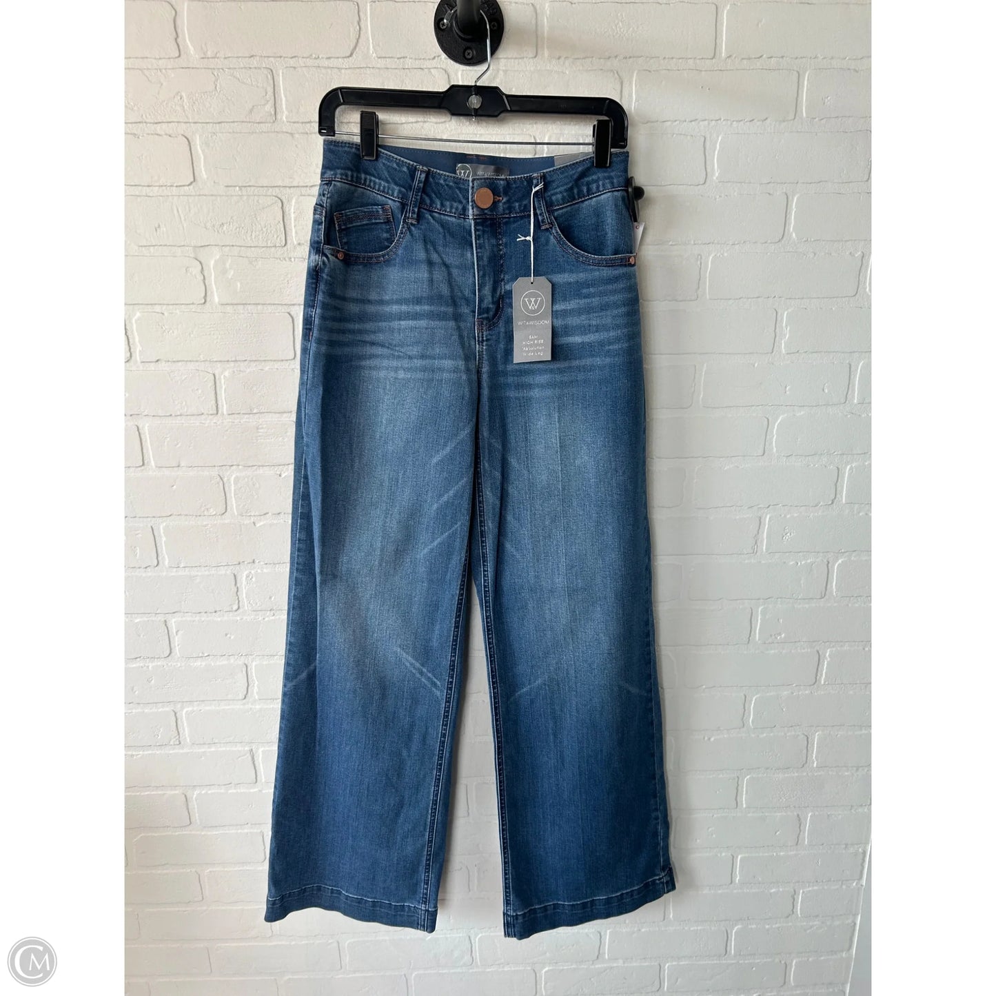 Jeans Wide Leg By Wit & Wisdom In Blue Denim, Size: 6