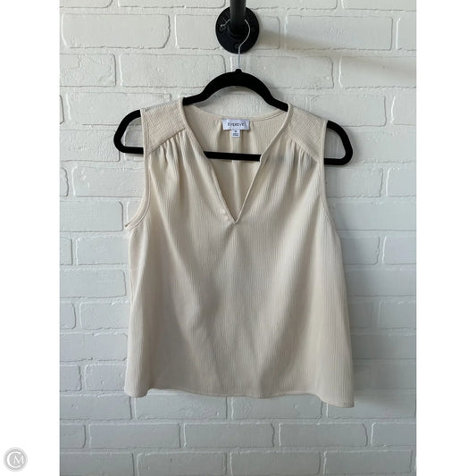 Top Sleeveless By Evereve In Cream, Size: M