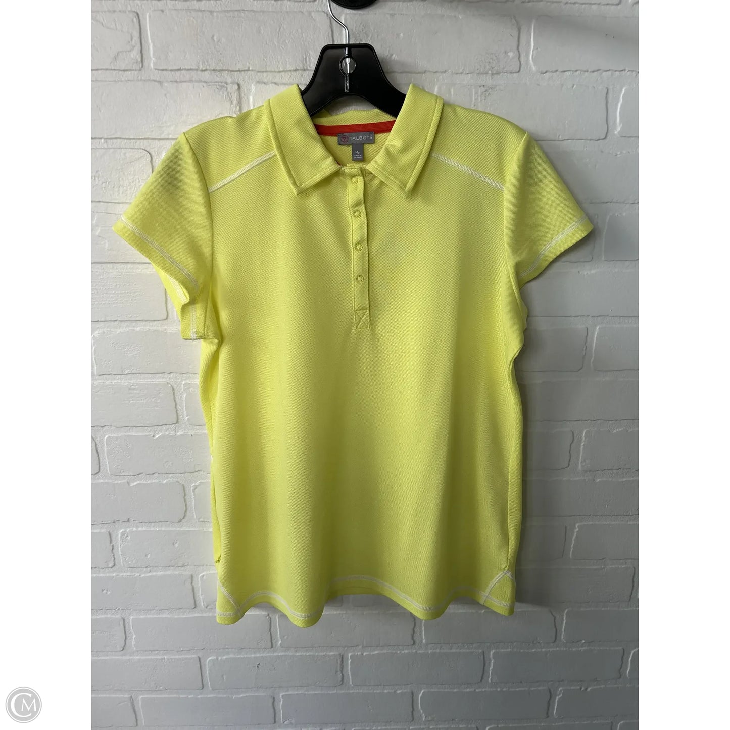 Top Short Sleeve By Talbots In Yellow, Size: Mp