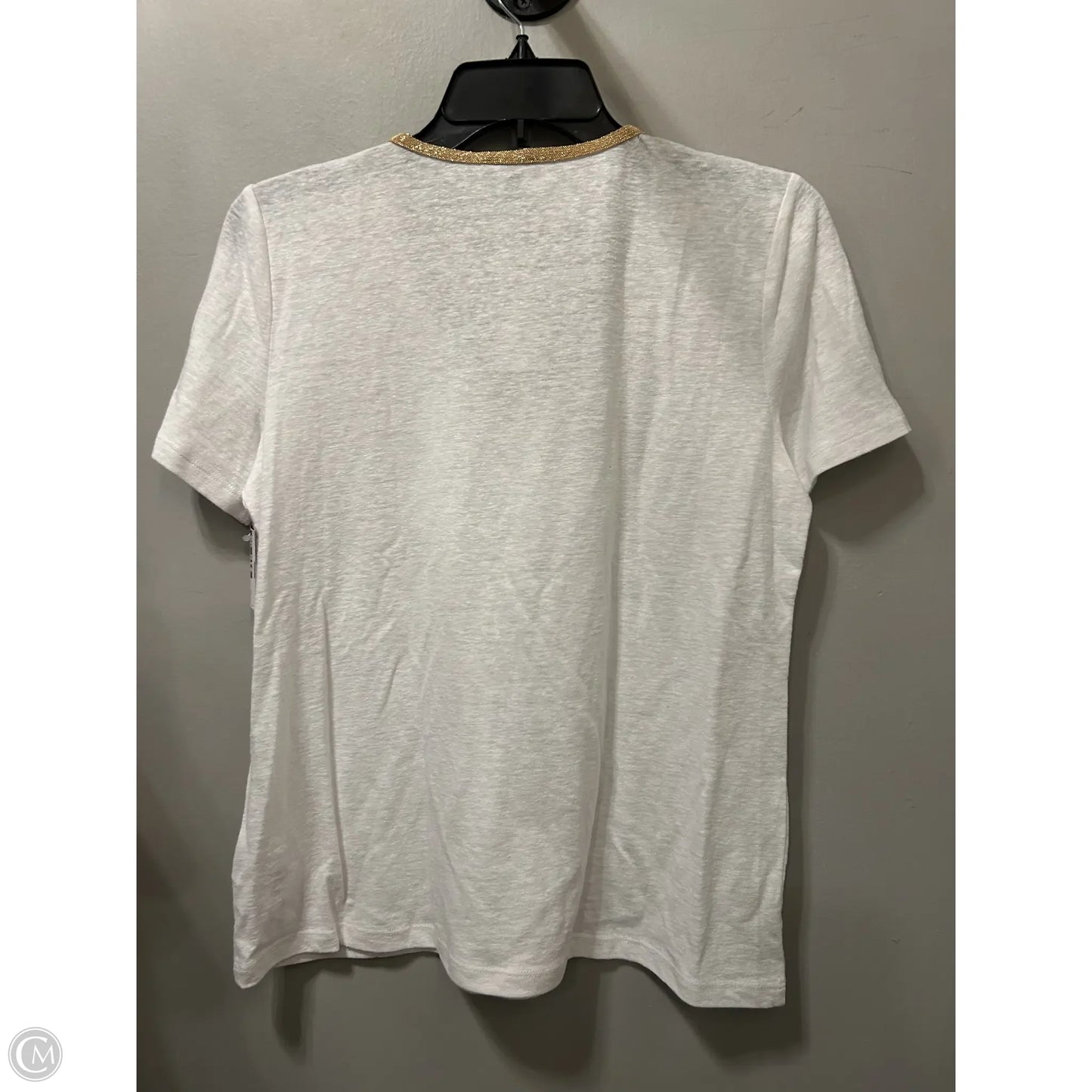 Top Short Sleeve By Talbots In White, Size: Mp