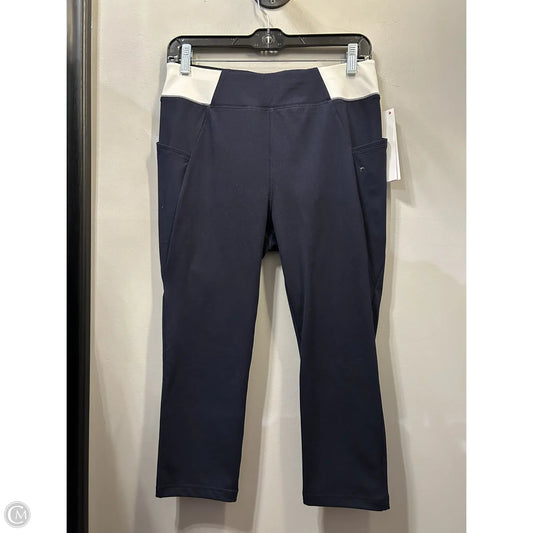 Athletic Leggings By Talbots In Blue & White, Size: 8p