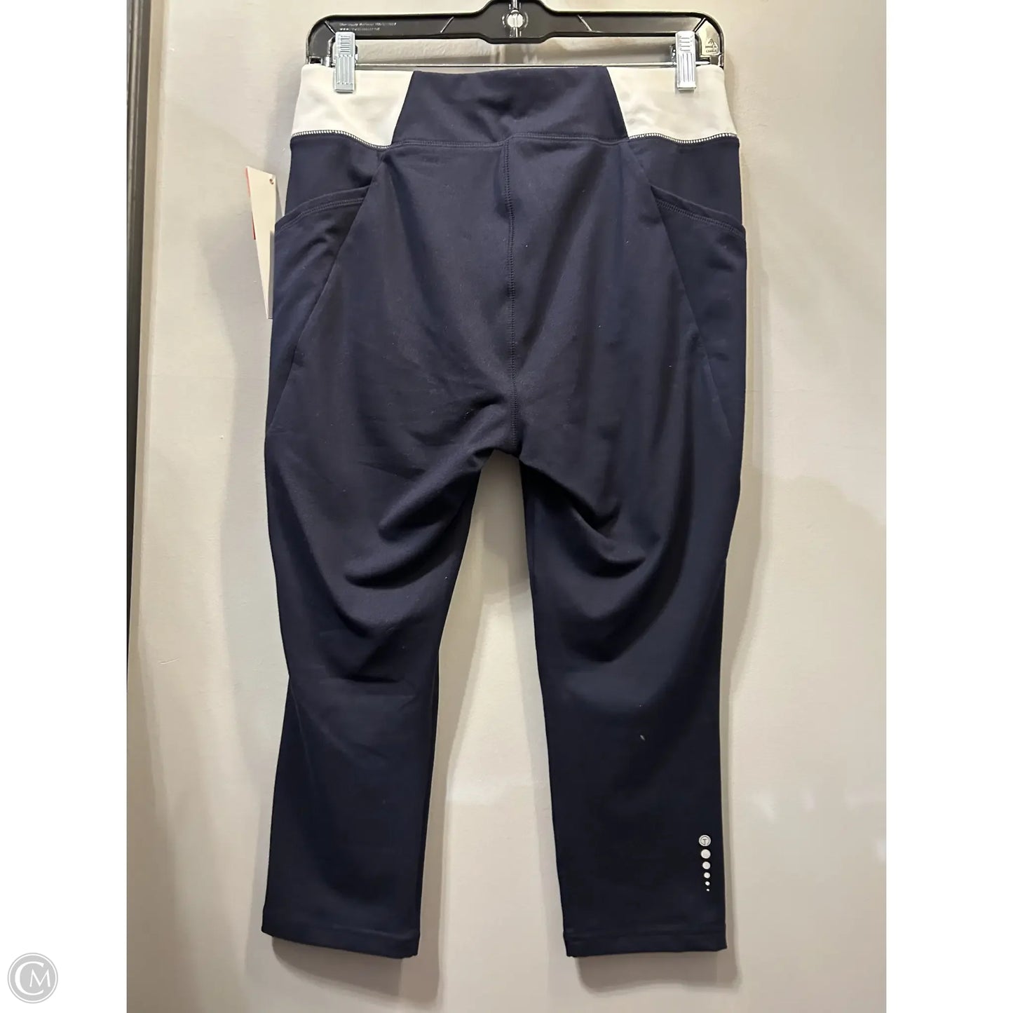 Athletic Leggings By Talbots In Blue & White, Size: 8p