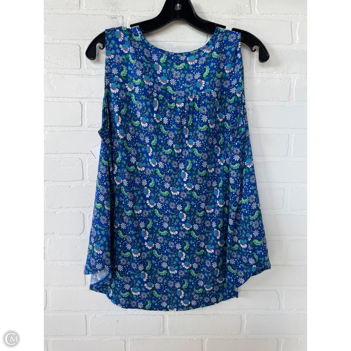 Top Sleeveless By Loft In Blue, Size: L