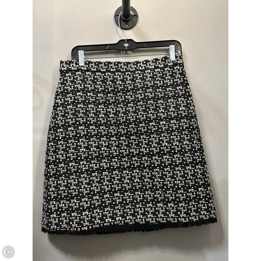 Skirt Mini & Short By Ann Taylor In Black & Cream, Size: 8
