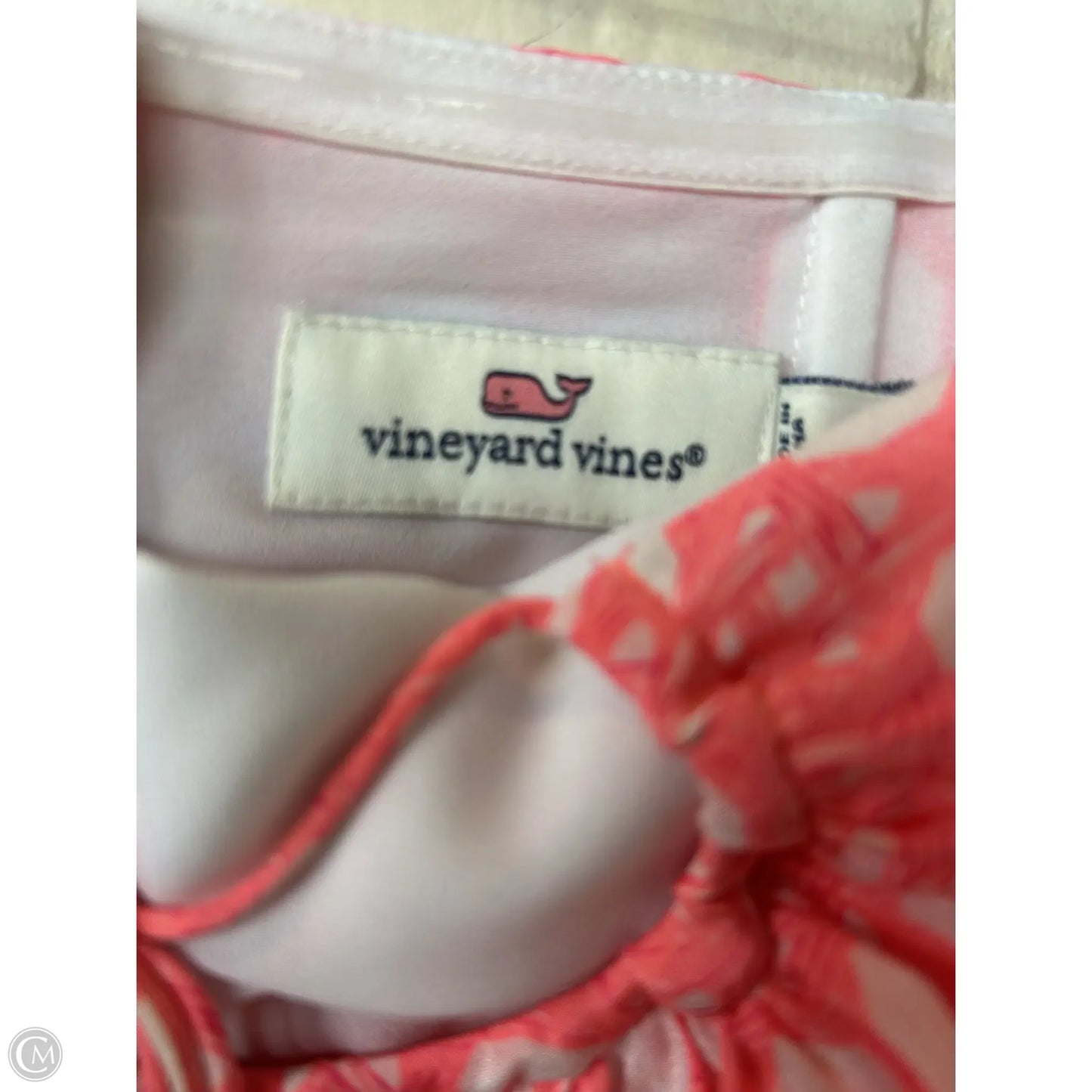 Dress Party Midi By Vineyard Vines In Pink & White, Size: Xs
