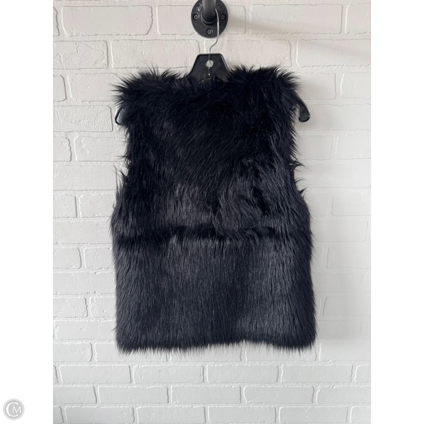 Vest Faux Fur & Sherpa By Divided In Black, Size: M