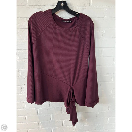 Top Long Sleeve By Doe & Rae In Purple, Size: S