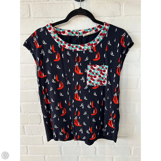 Top Sleeveless By Porridge In Blue & White, Size: Xs