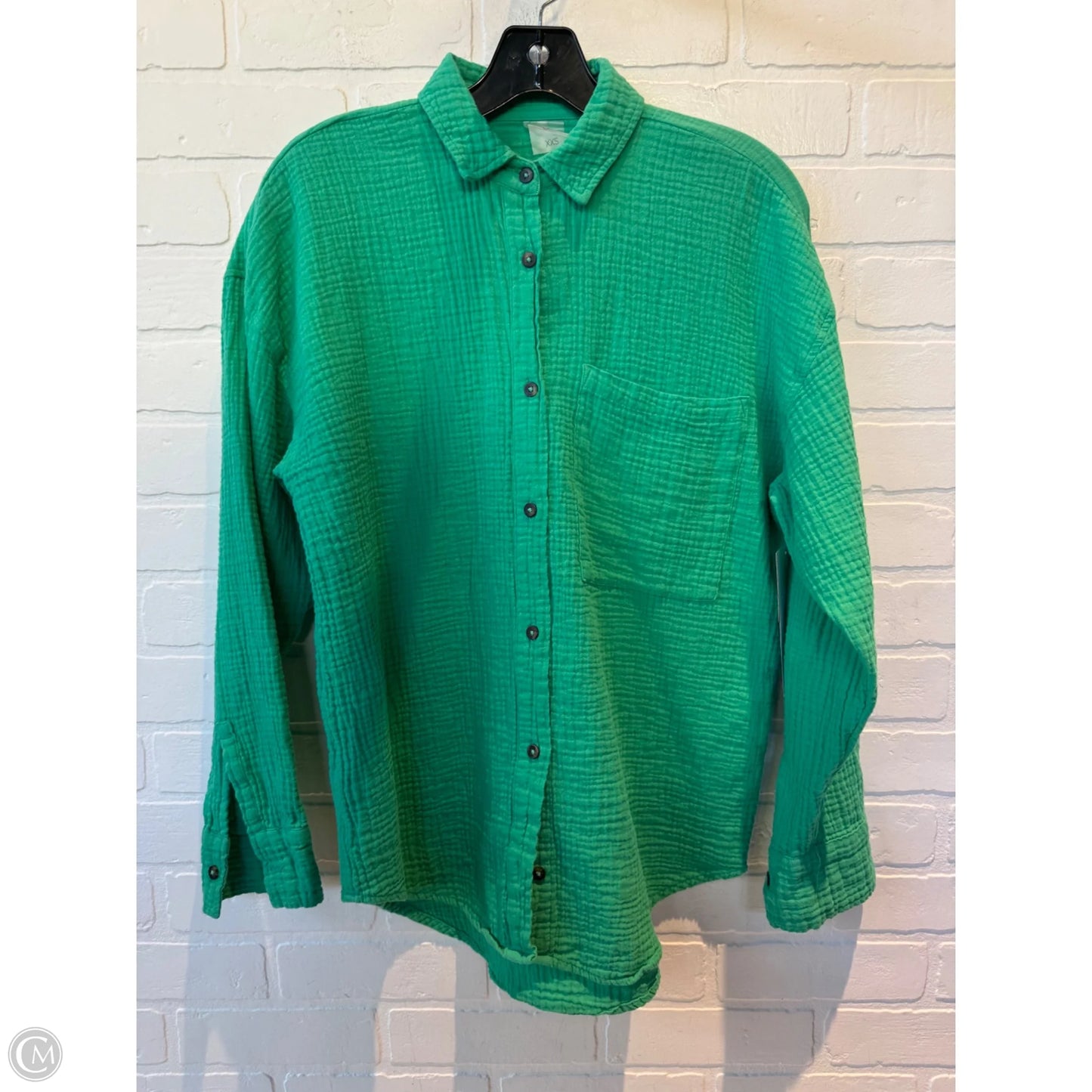 Top Long Sleeve By Calia In Green, Size: Xxs