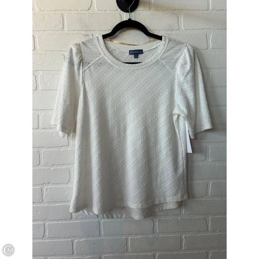 Top Short Sleeve By Democracy In White, Size: M