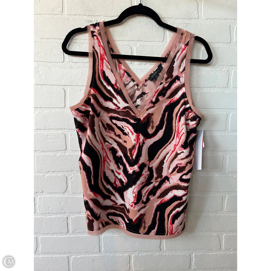 Top Sleeveless By Halogen In Brown & Pink, Size: M