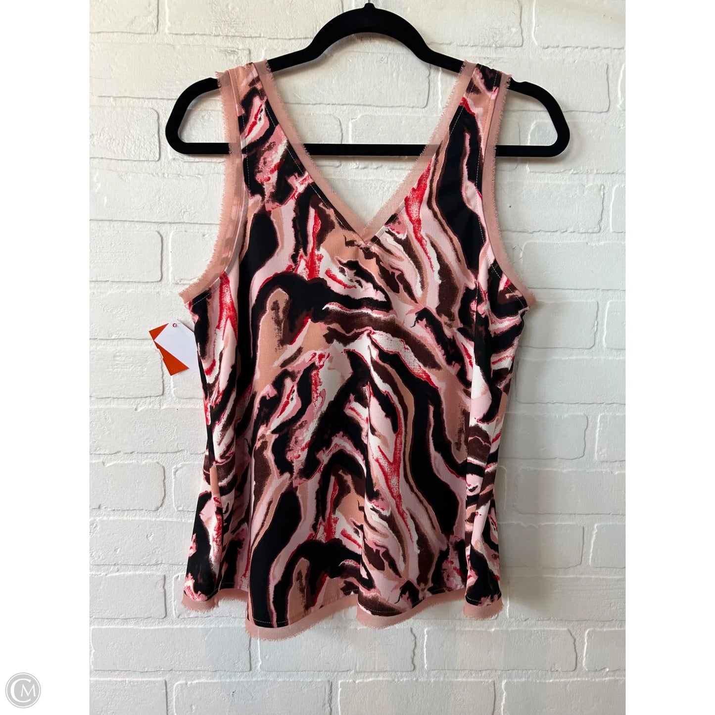 Top Sleeveless By Halogen In Brown & Pink, Size: M