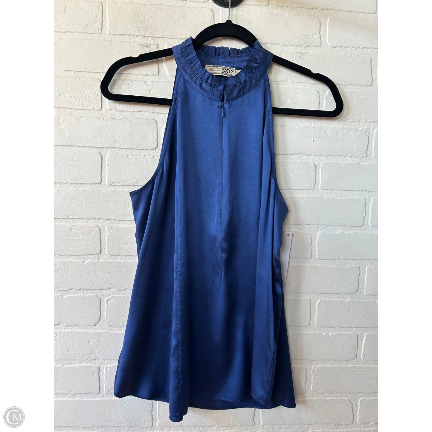 Top Sleeveless By GOSILK In Blue, Size: M