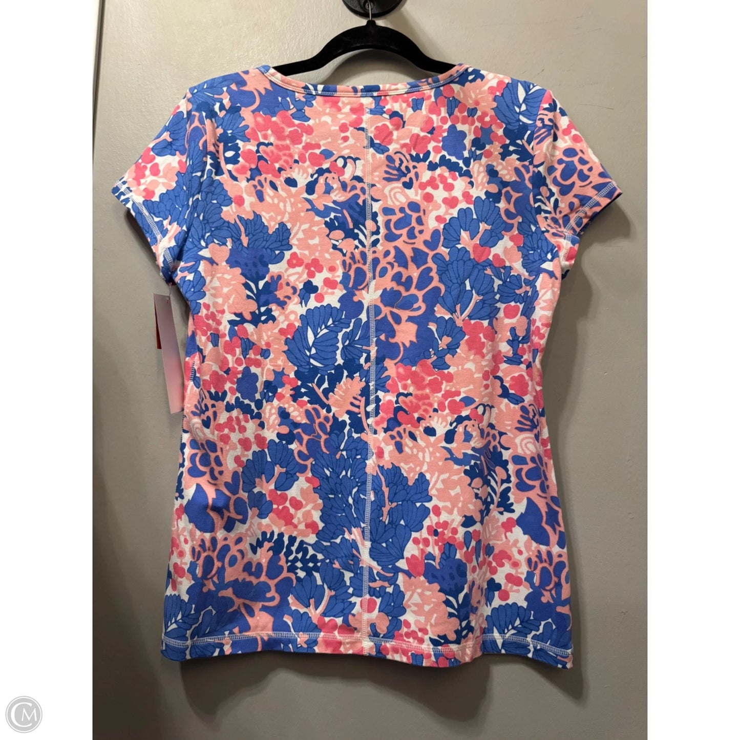 Top Short Sleeve By Talbots In Blue & Pink, Size: Mp