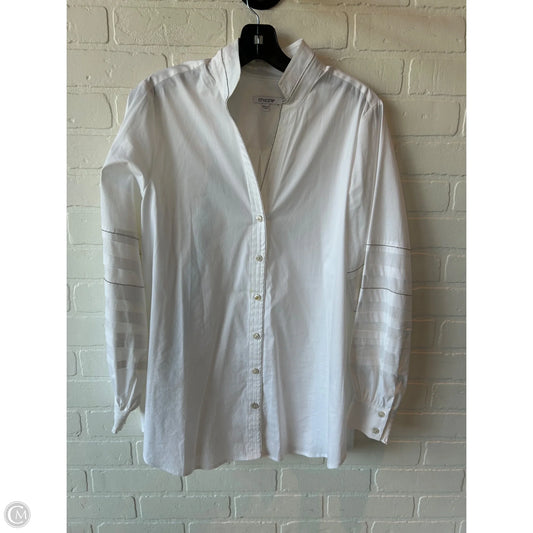 Top Long Sleeve By Chicos In White, Size: M