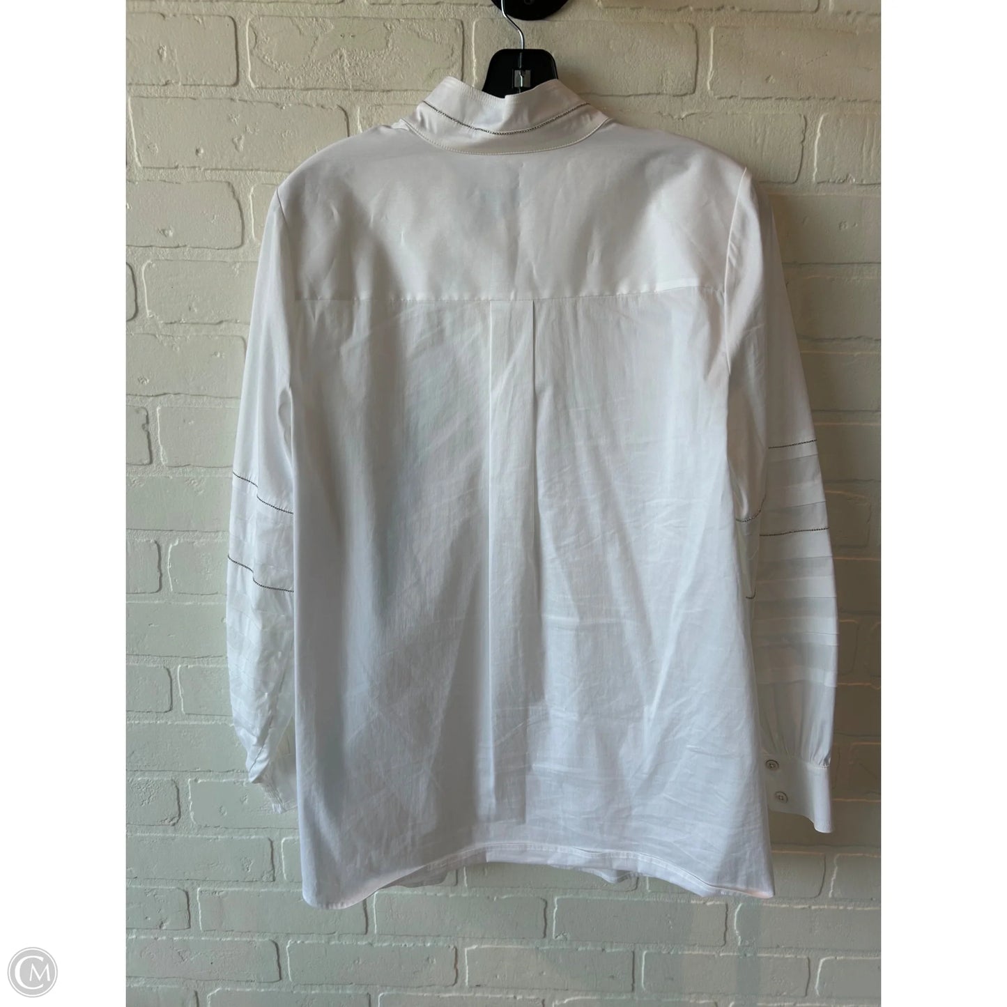 Top Long Sleeve By Chicos In White, Size: M