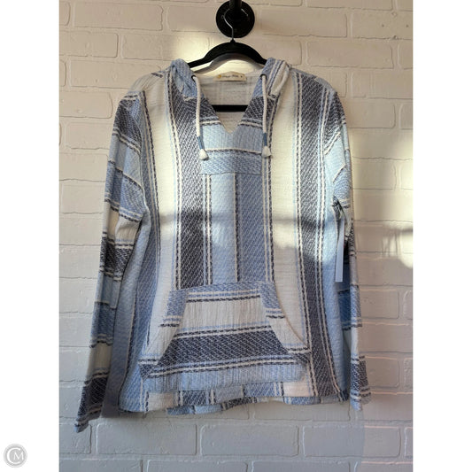 Top Long Sleeve By Ocean Drive In Blue & White, Size: S