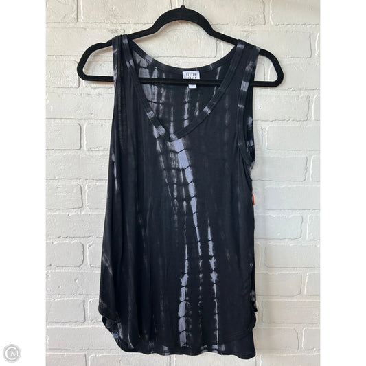 Top Sleeveless By Peyton Jensen In Black & Grey, Size: M