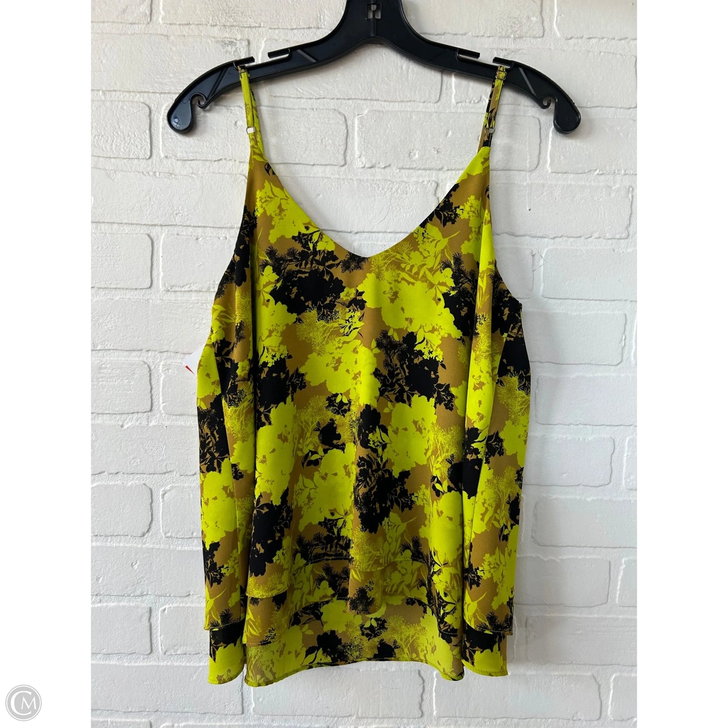 Top Cami By Allison Joy In Black & Yellow, Size: M