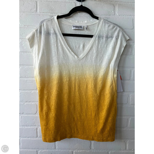 Top Sleeveless By Essentiel Antwerp In Cream & Yellow, Size: Xs