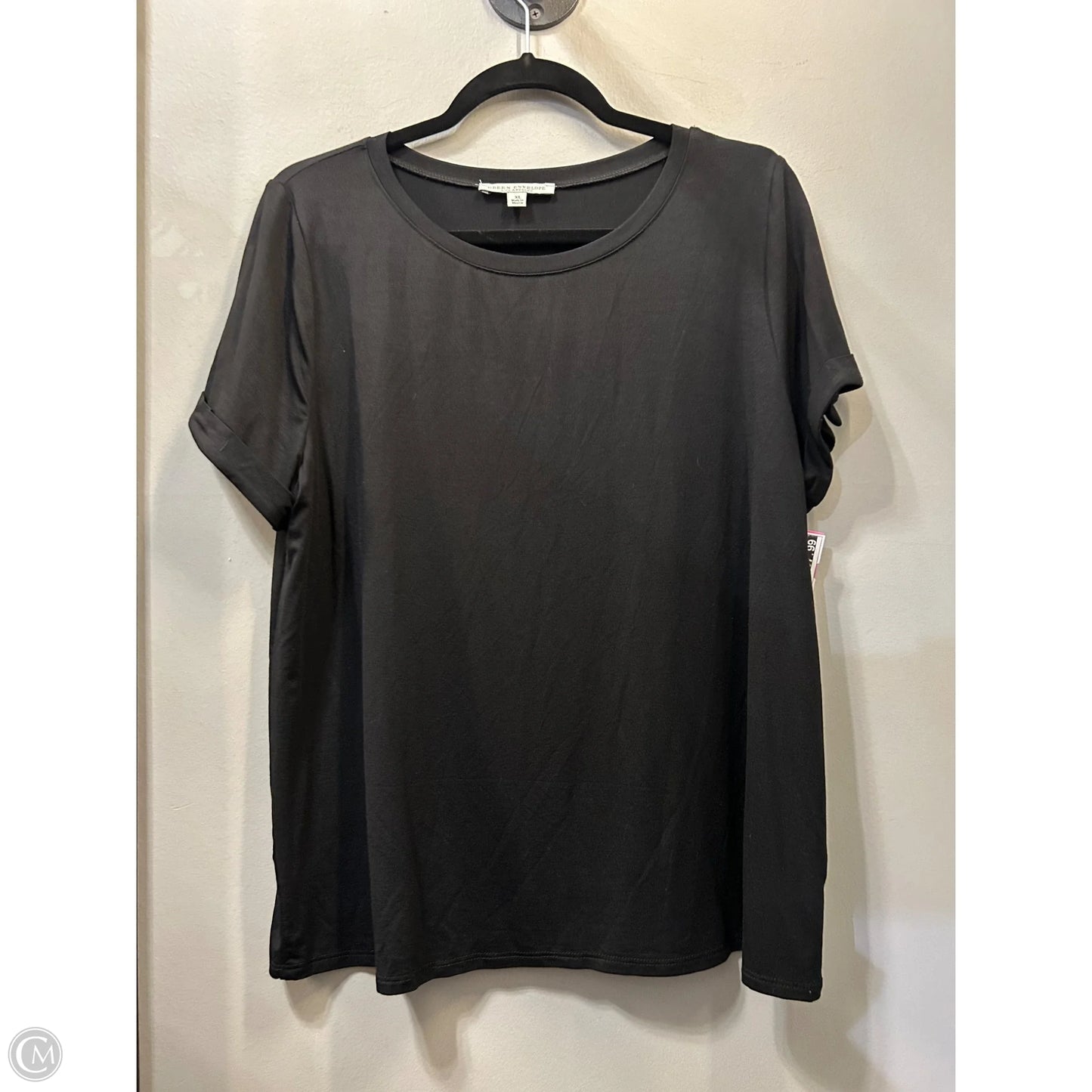 Top Short Sleeve Basic By Green Envelope In Black, Size: Xl