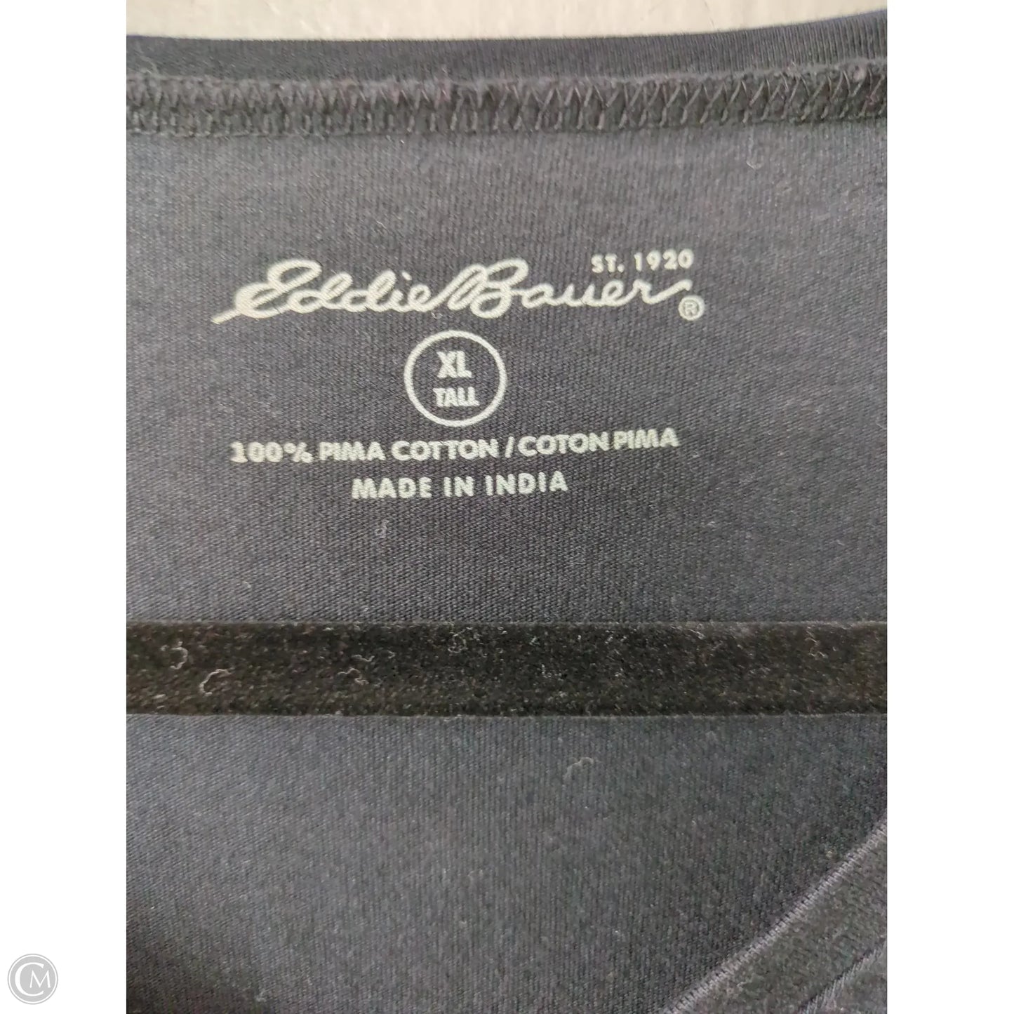 Top 3/4 Sleeve Basic By Eddie Bauer In Black, Size: Xl