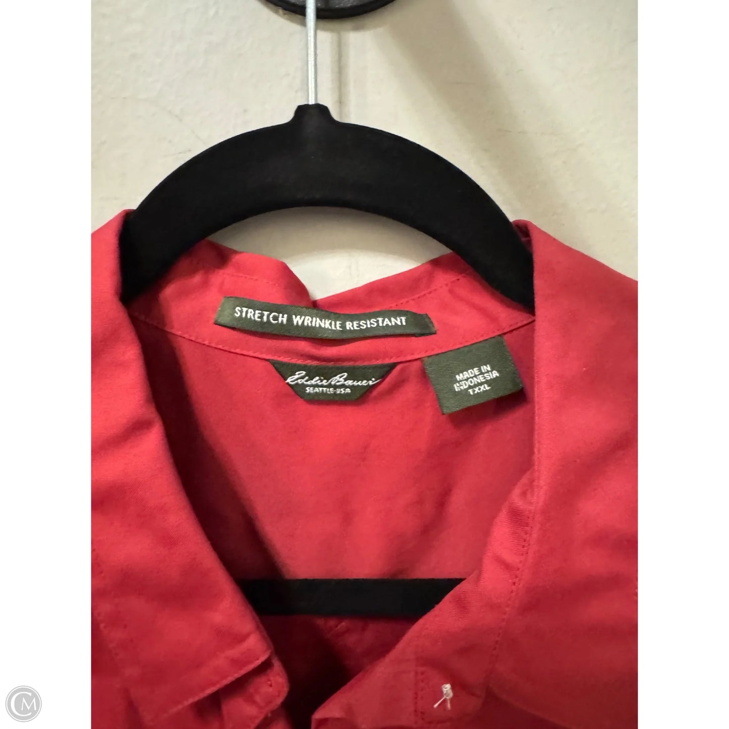 Top Long Sleeve By Eddie Bauer In Red, Size: 1x