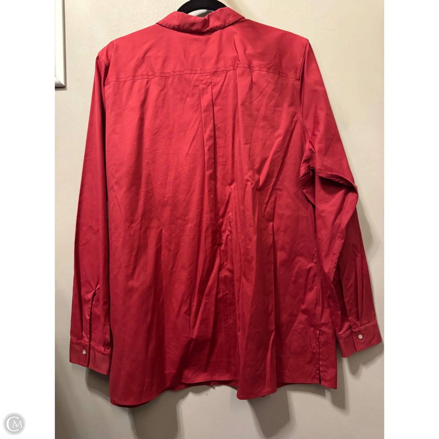 Top Long Sleeve By Eddie Bauer In Red, Size: 1x