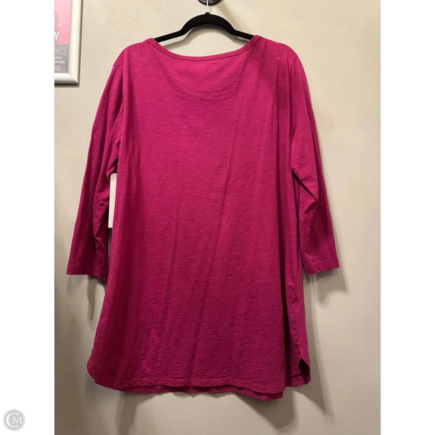 Top Long Sleeve By Eddie Bauer In Pink, Size: Xxl