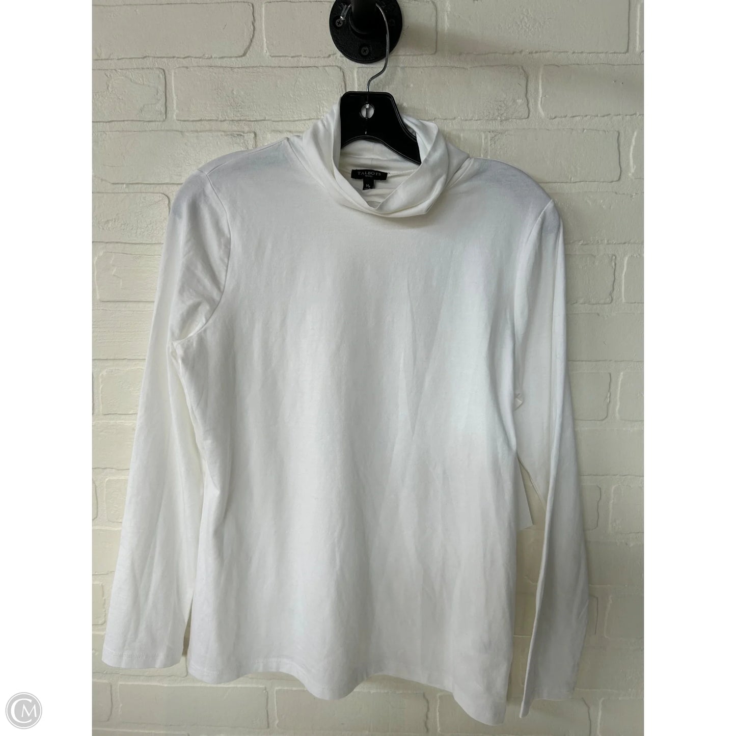 Top Long Sleeve By Talbots In White, Size: Mp