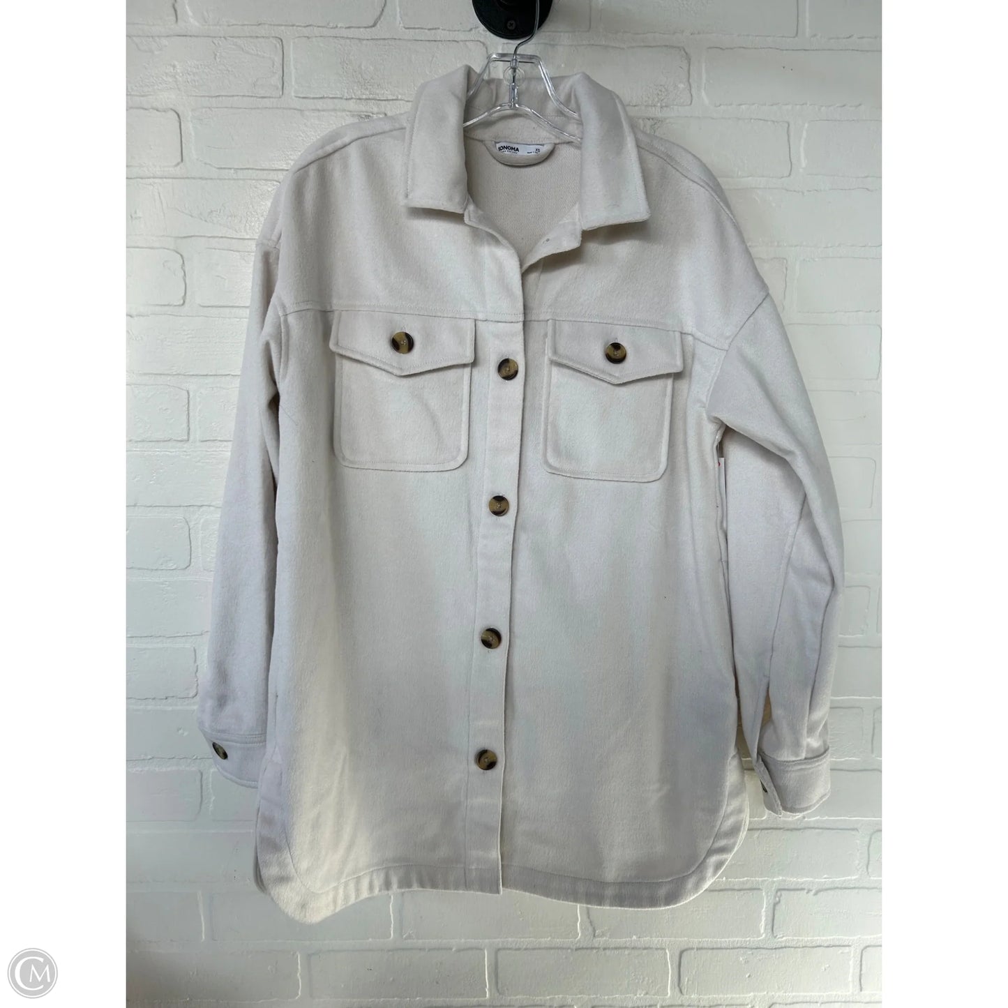 Jacket Shirt By Sonoma In Cream, Size: Xs