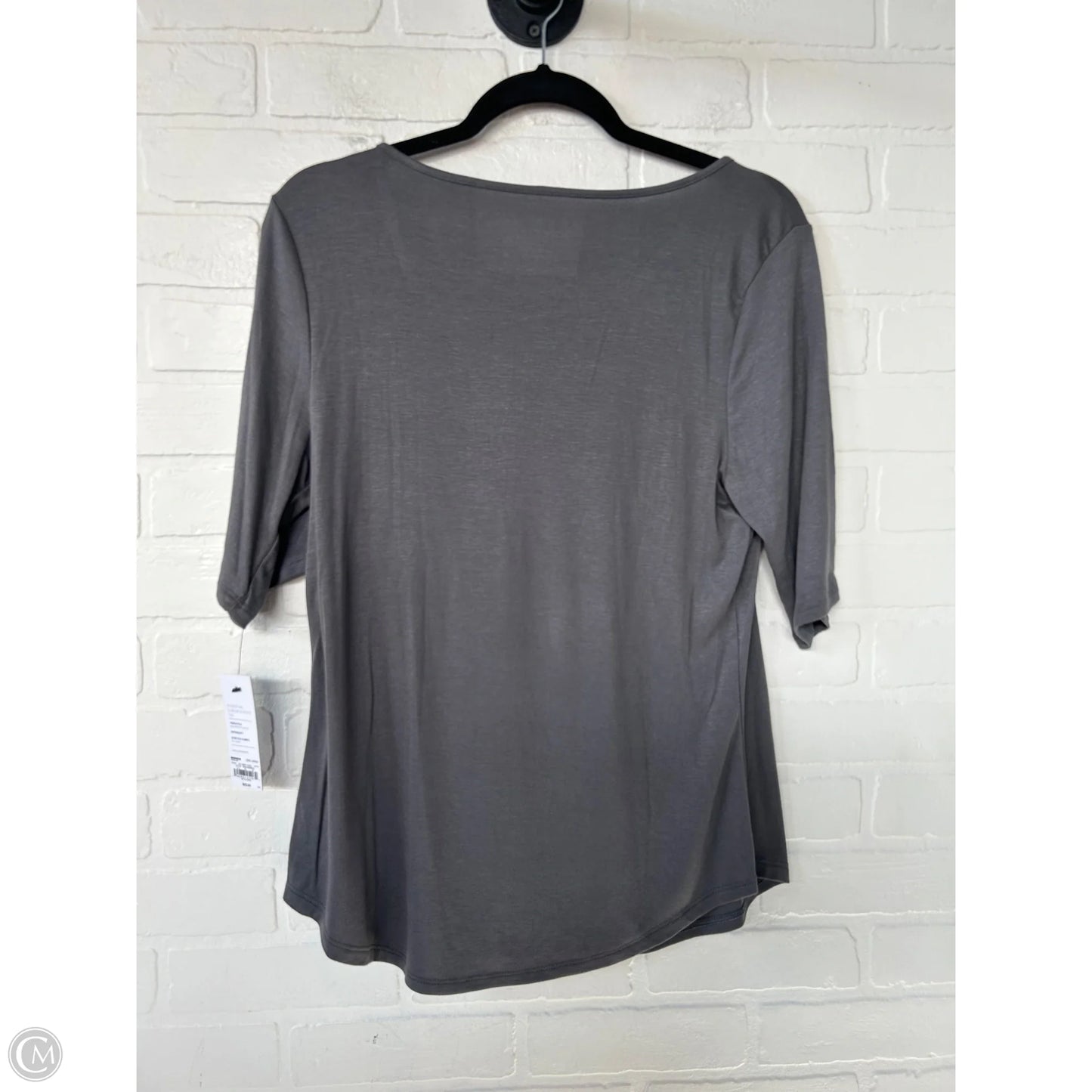 Top Short Sleeve By Apt 9 In Grey, Size: L