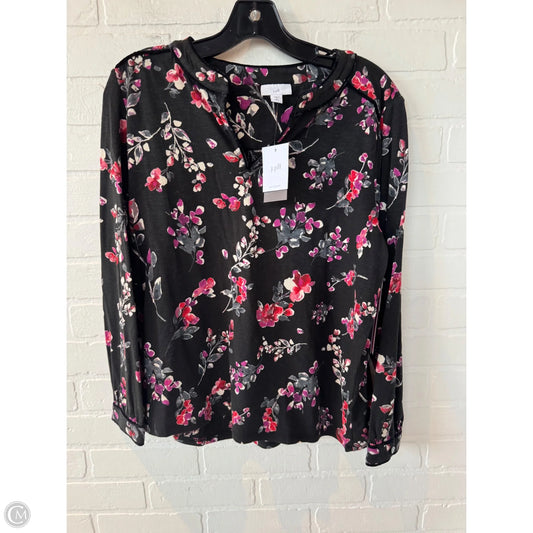 Top Long Sleeve By J. Jill In Black, Size: Mp